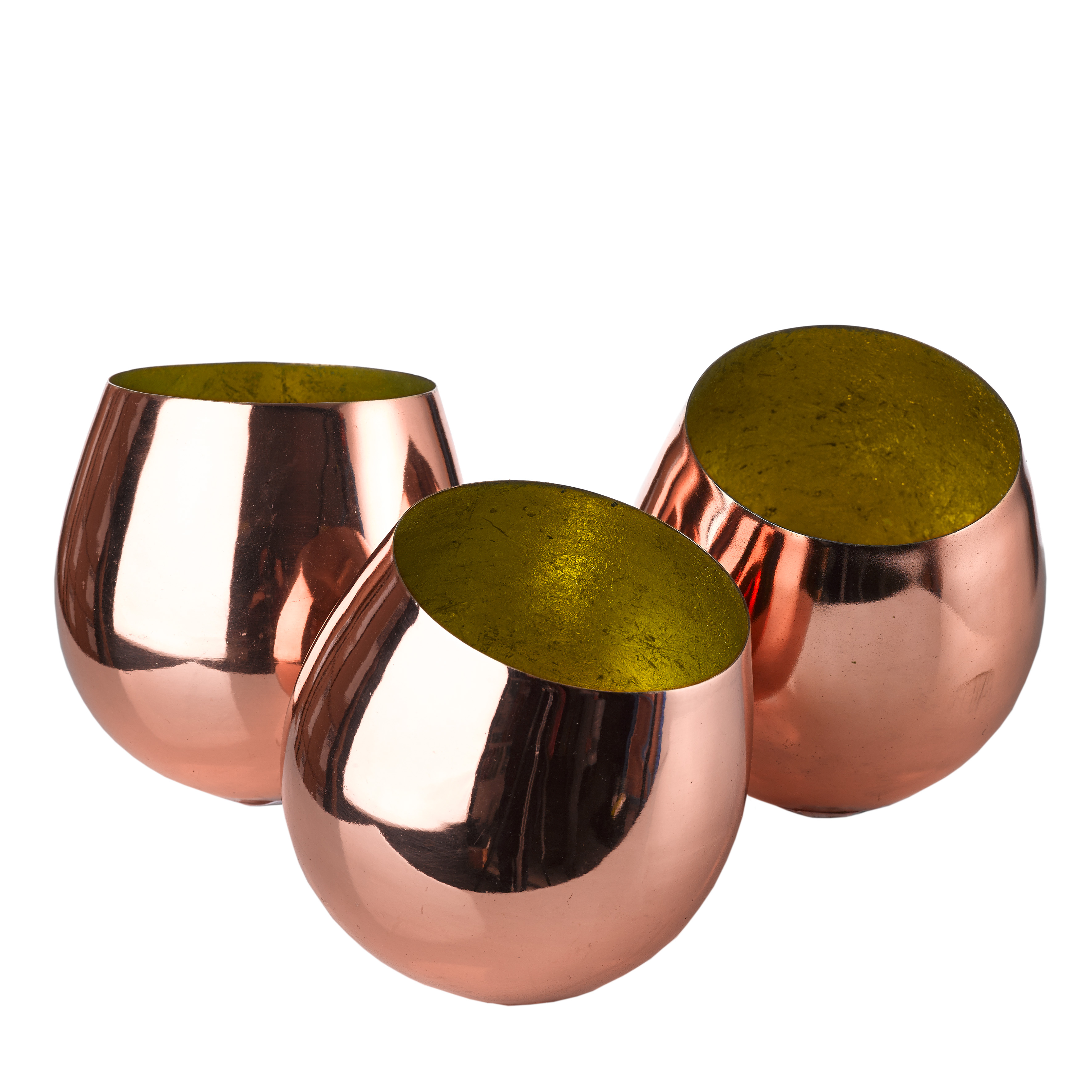 Trio of Copper Votives | Nisi Living