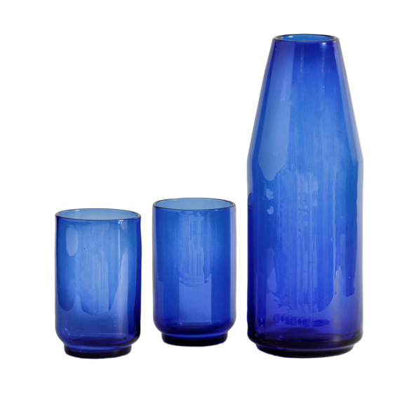 Blue Carafe & Glass Set