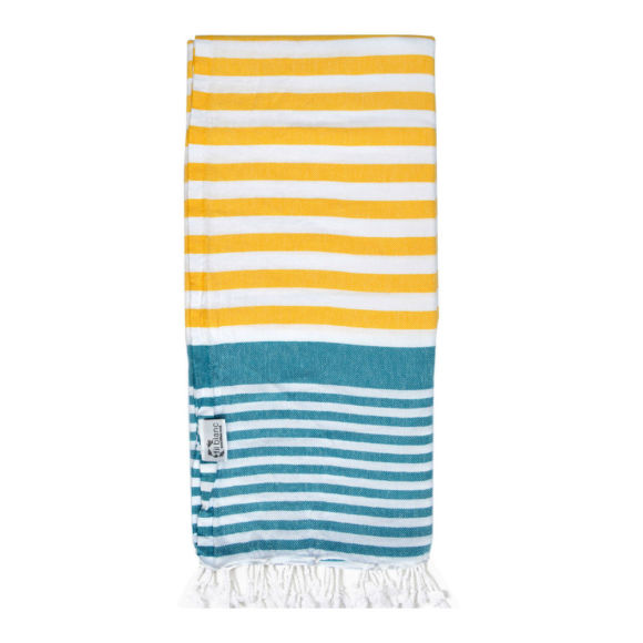 Celesto Hammam Towel | Yellow & Teal