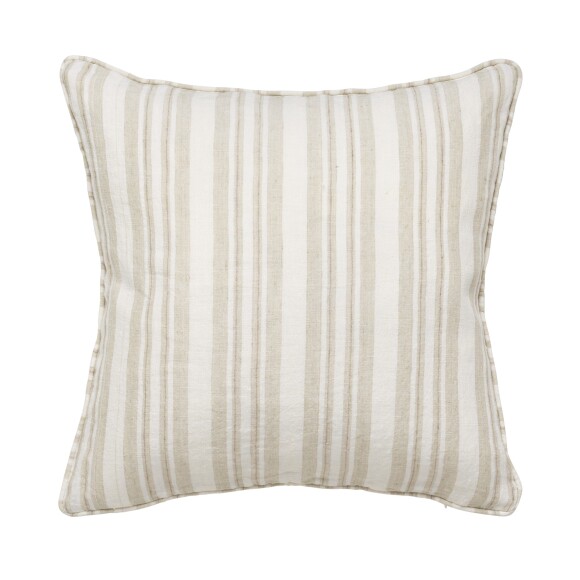 Lilly Stripe Linen Cushion | Cream