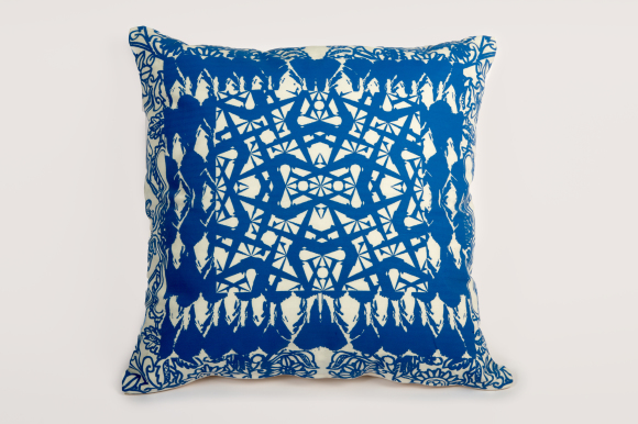 Large Square Moroccan Cushion | Cobalt Blue | Nisi Living