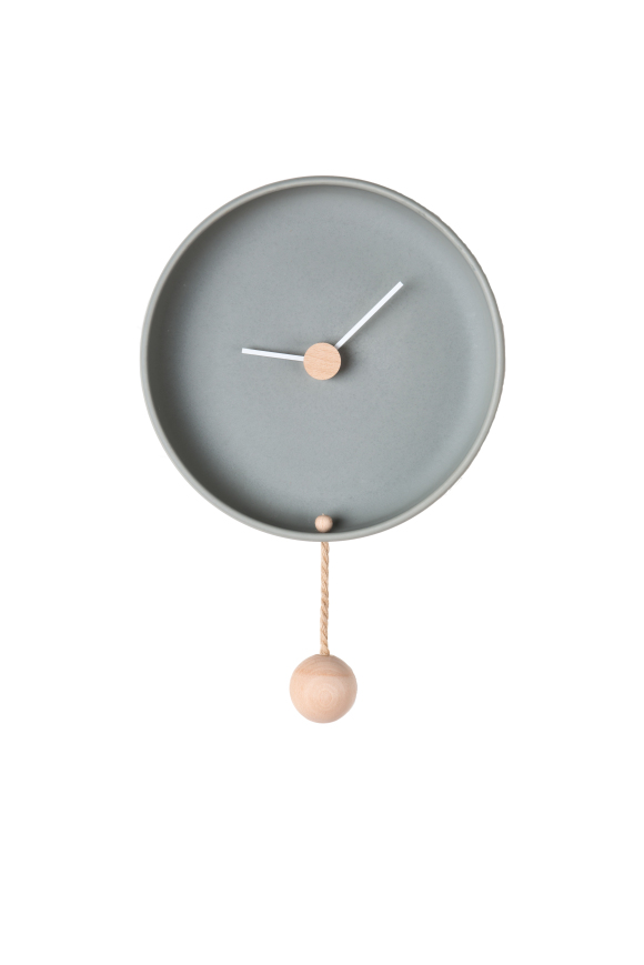 Totide' Wall Clock, Large | Grey