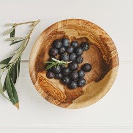 Olive Wood Round Bowl | 13cm
