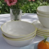 Abbesses Pasta Bowl (yellow rim)