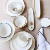 Abbesses Pasta Bowl (yellow rim)