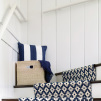 Catamaran Indoor & Outdoor Cushion | Navy & White Stripe