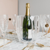 Clear Cutting Champagne Glasses | Set of 4