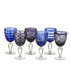 Cobalt Mix Wine Glasses | Set of 6