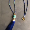 Oceana Cobalt Tassel Necklace