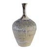 Textured Bottle Vase | Platinum Lustre