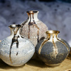 Textured Vase | Platinum Lustre