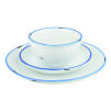 'Tinware' Style White Bowl